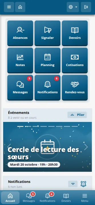 Sur le téléphone